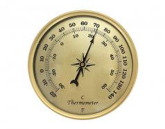 Gold Thermometer Insert Brass Bezel 2-3/4 inch